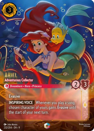 (232/204) Ariel - Adventurous Collector (Enchanted) - Fabled Holofoil