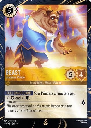 (040) Beast - Gracious Prince - Disney Lorcana Promo Cards Holofoil