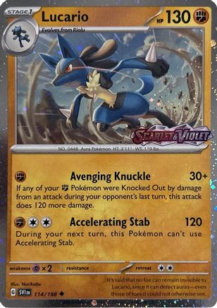 Lucario (Scarlet & Violet Stamp) (114) - Miscellaneous Cards & Products Holofoil - Uncommon