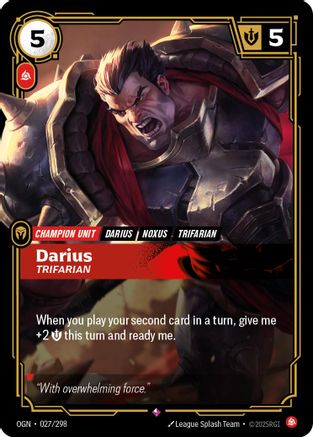 (027/298) Darius - Trifarian - Origins Foil