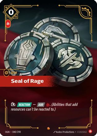 (040/298) Seal of Rage - Origins Foil