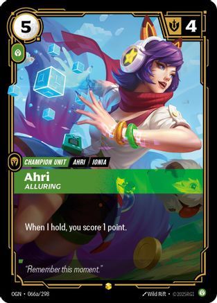 (066a/298) Ahri - Alluring (Alternate Art) - Origins Foil