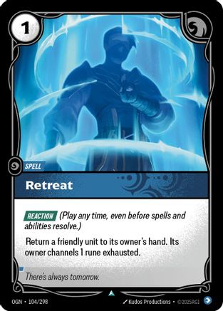 (104/298) Retreat - Origins Foil