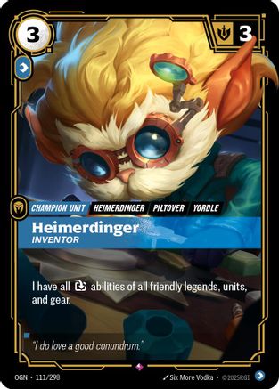 (111/298) Heimerdinger - Inventor - Origins Foil