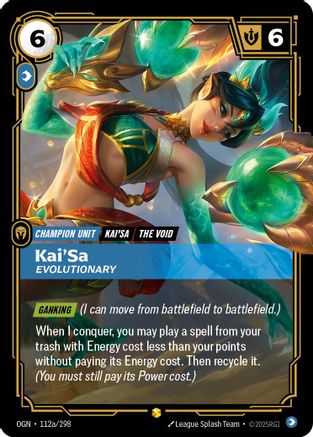 (112a/298) Kai'Sa - Evolutionary (Alternate Art) - Origins Foil
