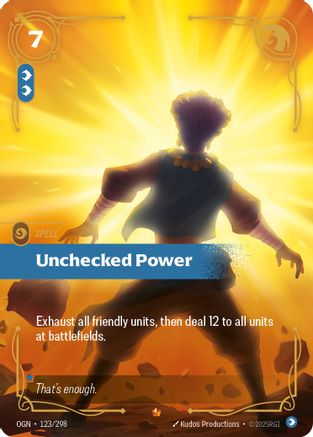 (123/298) Unchecked Power - Origins Foil