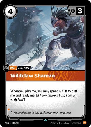 (147/298) Wildclaw Shaman - Origins Foil