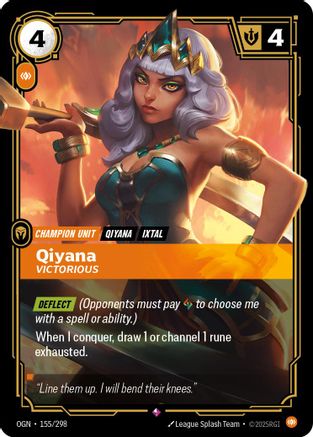 (155/298) Qiyana - Victorious - Origins Foil