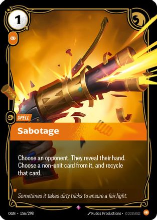 (156/298) Sabotage - Origins Foil