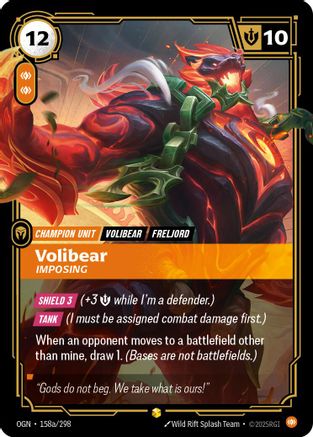 (158a/298) Volibear - Imposing (Alternate Art) - Origins Foil