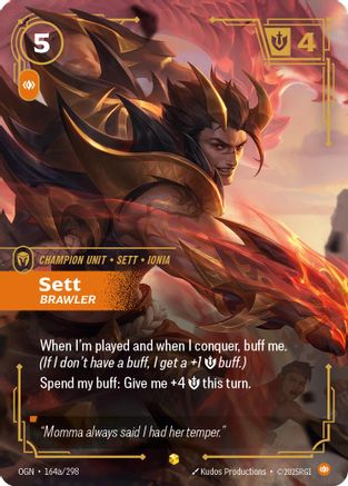 (164a/298) Sett - Brawler (Alternate Art) - Origins Foil