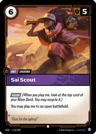 (174/298) Sai Scout - Origins Foil