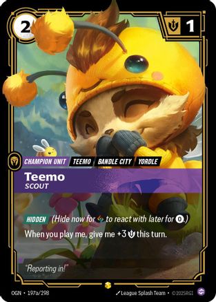 (197a/298) Teemo - Scout (Alternate Art) - Origins Foil