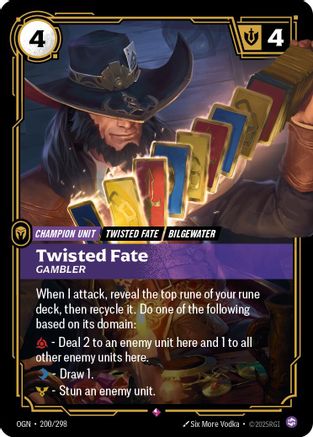 (200/298) Twisted Fate - Gambler - Origins Foil