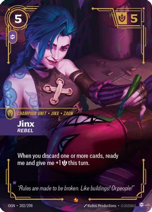 (202/298) Jinx - Rebel - Origins Foil