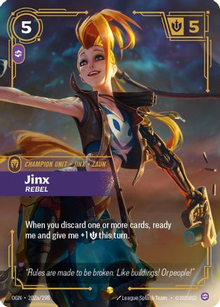(202a/298) Jinx - Rebel (Alternate Art) - Origins Foil