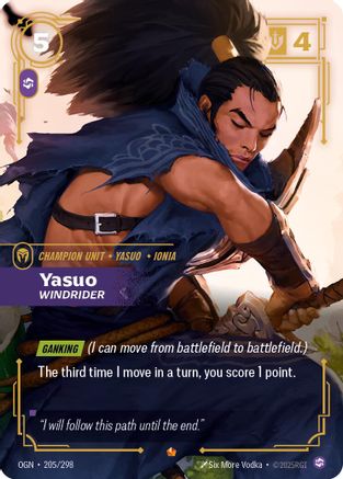 (205/298) Yasuo - Windrider - Origins Foil