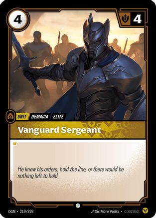 (219/298) Vanguard Sergeant - Origins Foil