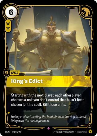 (237/298) King's Edict - Origins Foil