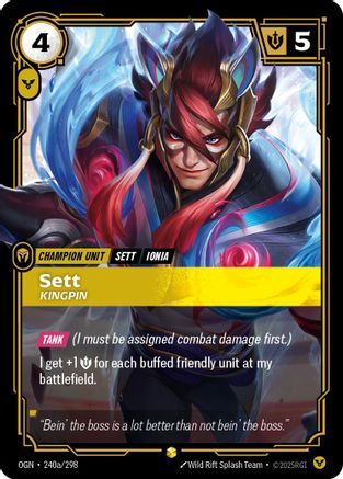 (240a/298) Sett - Kingpin (Alternate Art) - Origins Foil