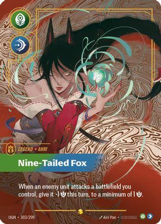 (303/298) Ahri - Nine-Tailed Fox (Showcase) - Origins Foil