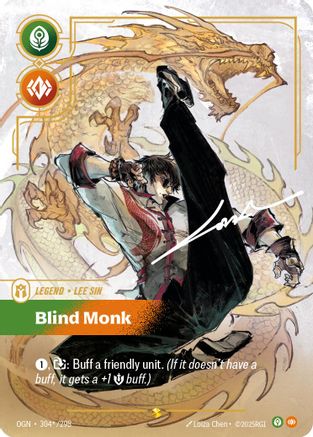 (304*/298) Lee Sin - Blind Monk (Signature) - Origins Foil