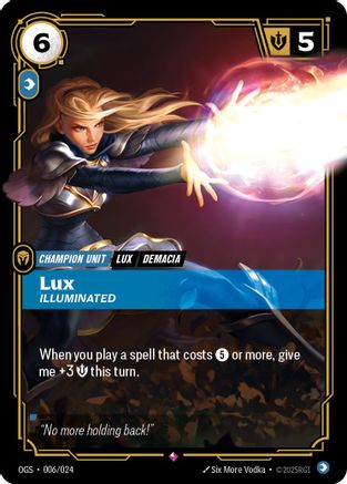 (006/024) Lux - Illuminated - Origins Proving Grounds