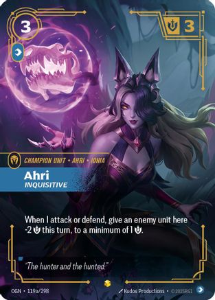 (119a/298) Ahri - Inquisitive (Alternate Art) - Origins Foil