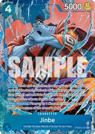 (PRB02-007) Jinbe - PRB02-007(Alternate Art) - Premium Booster -The Best- Vol. 2 Foil