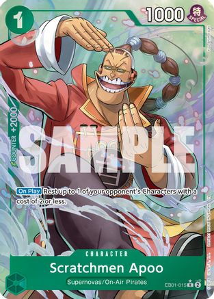 (EB01-015) Scratchmen Apoo (Alternate Art) - Premium Booster -The Best- Vol. 2 Foil