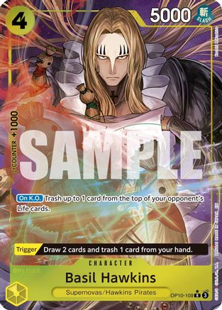 (OP10-109) Basil Hawkins (Alternate Art) - Premium Booster -The Best- Vol. 2 Foil