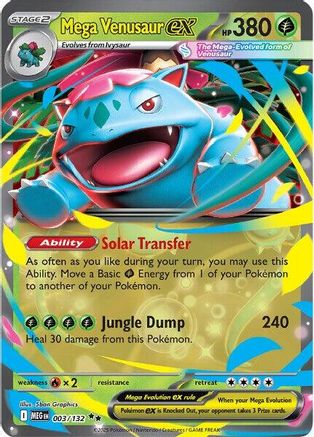 Mega Venusaur ex (3/132) - ME01 Mega Evolution Holofoil - Double Rare