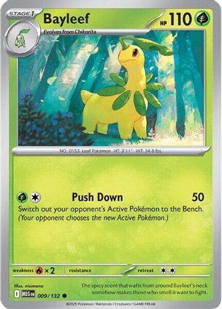 Bayleef (9/132) - ME01 Mega Evolution Reverse Holofoil - Common