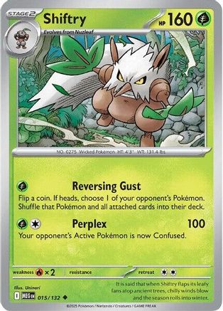 Shiftry (15/132) - ME01 Mega Evolution Reverse Holofoil - Uncommon