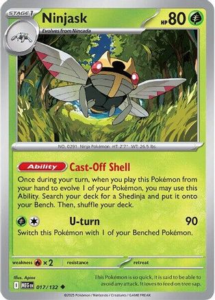 Ninjask (17/132) - ME01 Mega Evolution - Uncommon