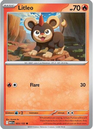 Litleo (23/132) - ME01 Mega Evolution Reverse Holofoil - Common