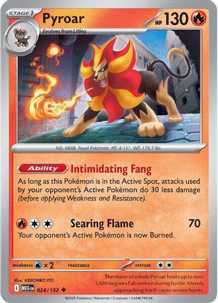 Pyroar (24/132) - ME01 Mega Evolution - Uncommon