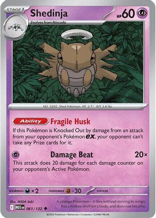 Shedinja (61/132) - ME01 Mega Evolution Reverse Holofoil - Uncommon