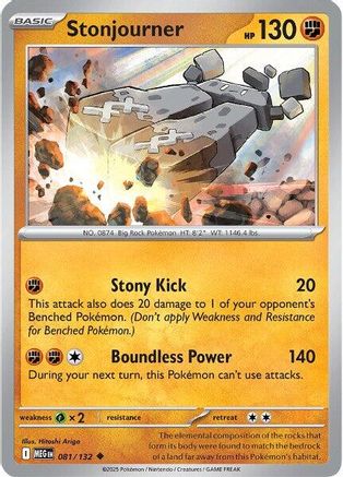 Stonjourner (81/132) - ME01 Mega Evolution Reverse Holofoil - Uncommon