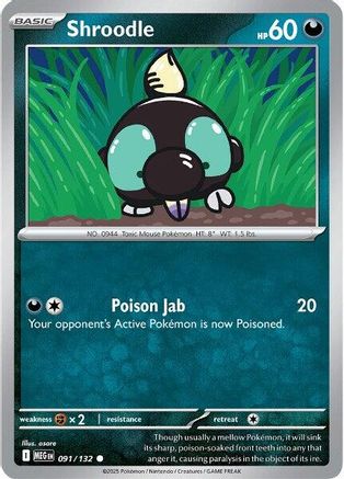 Shroodle (91/132) - ME01 Mega Evolution - Common