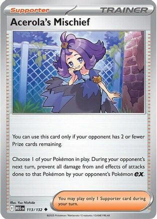 Acerola's Mischief (113/132) - ME01 Mega Evolution - Uncommon