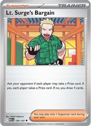 Lt. Surge's Bargain (120/132) - ME01 Mega Evolution Reverse Holofoil - Uncommon