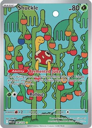 Shuckle (136/132) - ME01 Mega Evolution Holofoil - Illustration Rare