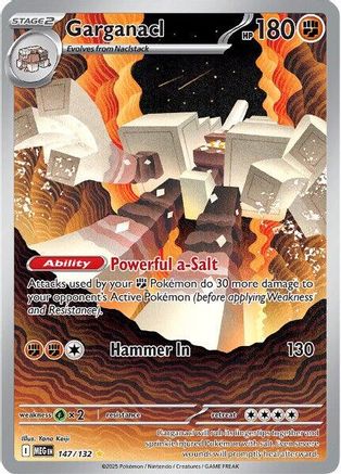 Garganacl (147/132) - ME01 Mega Evolution Holofoil - Illustration Rare