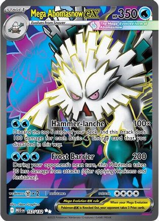 Mega Abomasnow ex (157/132) - ME01 Mega Evolution Holofoil - Ultra Rare