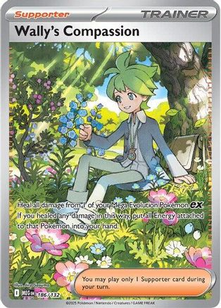 Wally's Compassion (186/132) - ME01 Mega Evolution Holofoil - Special Illustration Rare