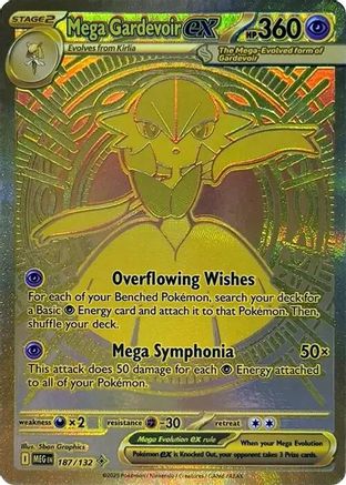Mega Gardevoir ex (187/132) - ME01 Mega Evolution Holofoil - Mega Hyper Rare