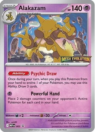Alakazam (3/null) - ME Mega Evolution Promo Holofoil - Promo
