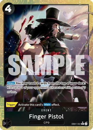 (EB01-051) Finger Pistol (Alternate Art) - Premium Booster -The Best- Vol. 2 - Foil