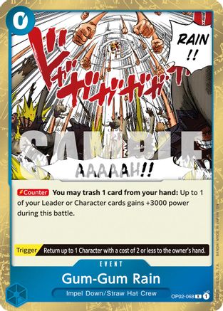 (OP02-068) Gum-Gum Rain (Reprint) - Premium Booster -The Best- Vol. 2 Foil